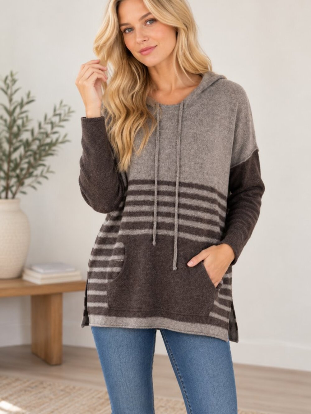 303. Striped Pullover Sweater